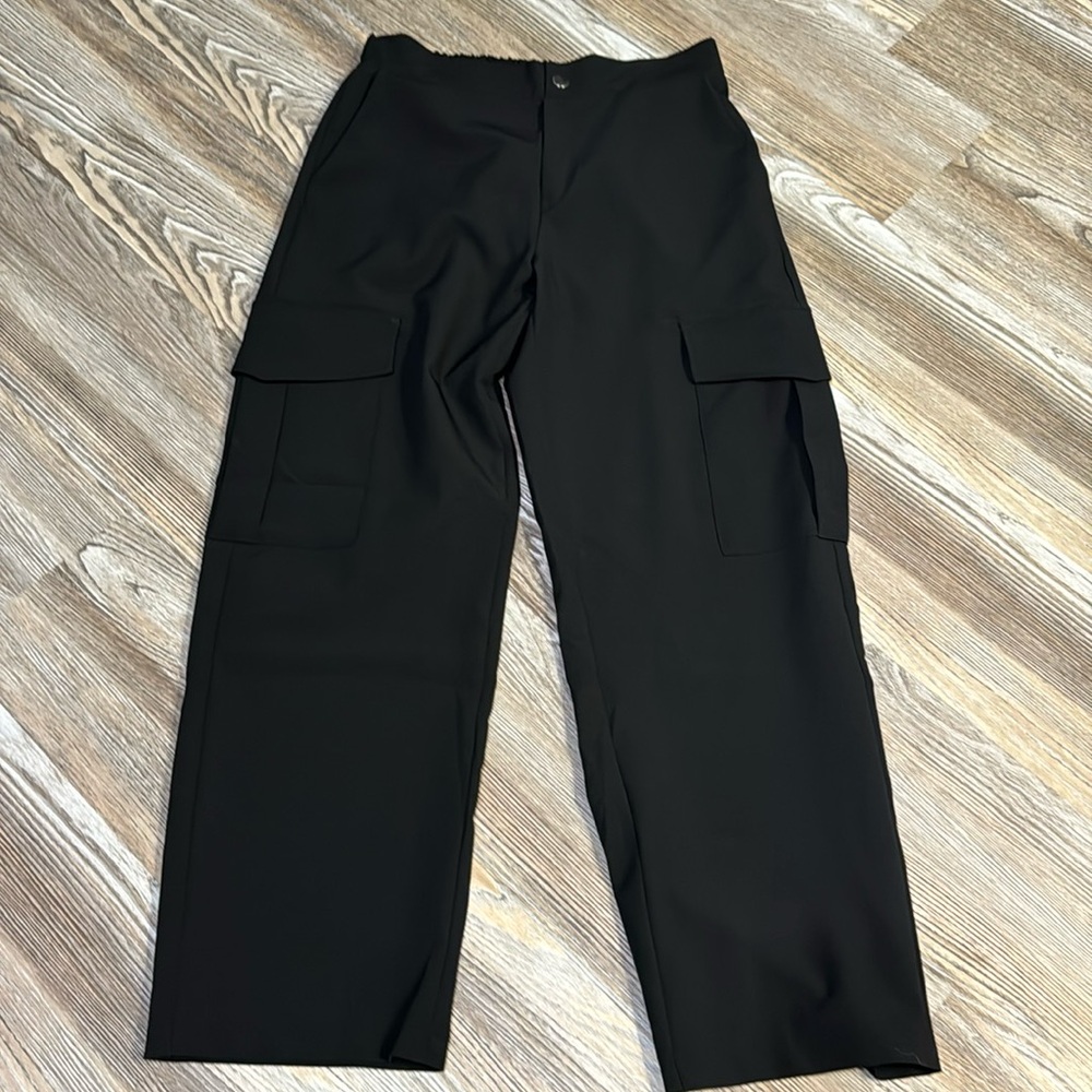 Zara Cargo Pull on trousers Medium Black